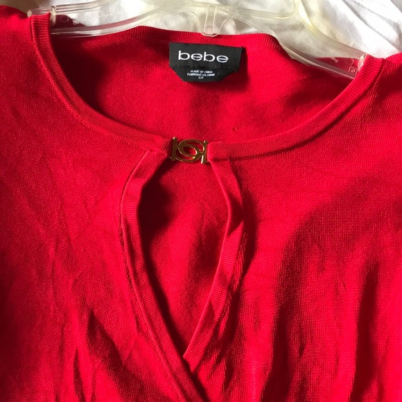 🚦Bebe red knit top - Picture 2 of 7